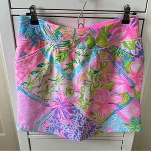 EUC Lilly Pulitzer Monica Skort UPF 50+ in Multi Block Party Golf. Sz. 6.